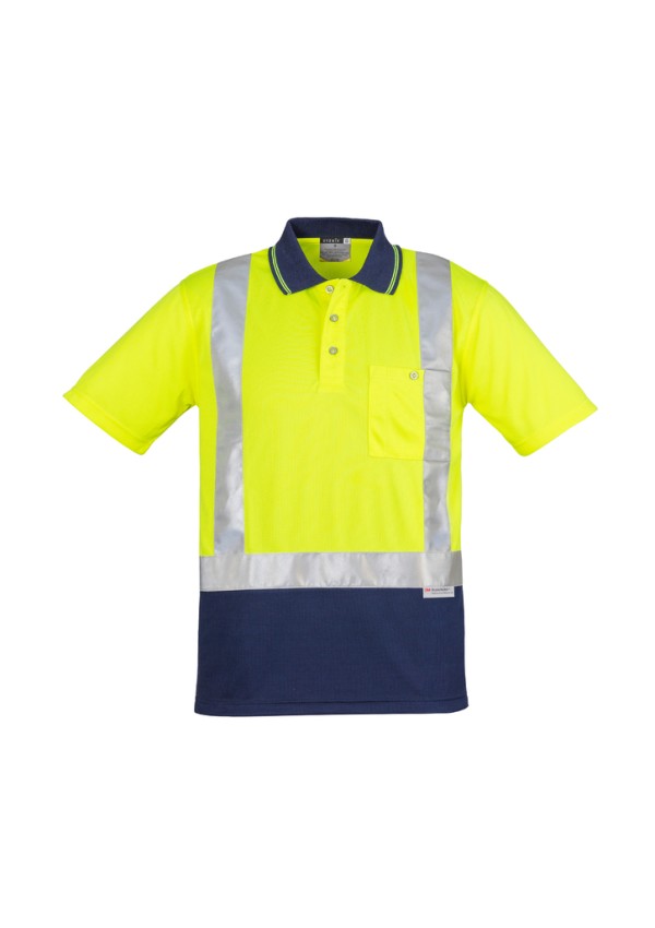 Mens Hi Vis Spliced Short Sleeve Polo - Shoulder Taped Promotional Products, Corporate Gifts and Branded Apparel