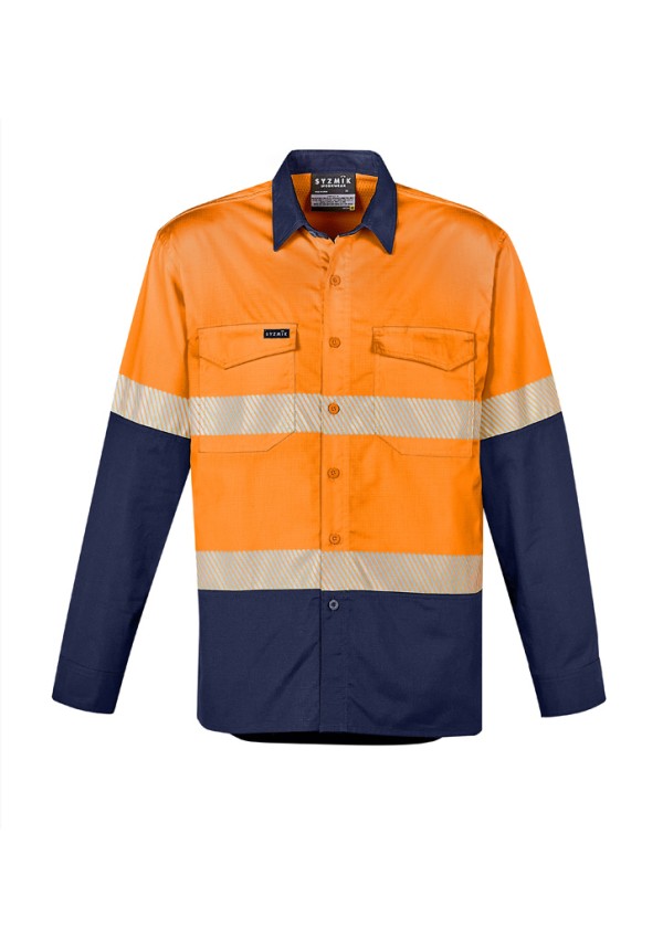 Mens Rugged Cooling Hi Vis Segmented Tape Long Sleeve Shirt Promotional Products, Corporate Gifts and Branded Apparel