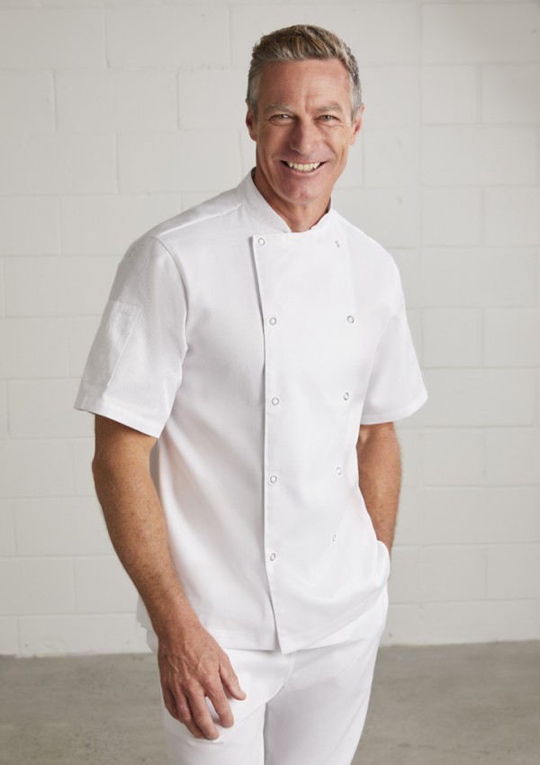 Mens Zest Short Sleeve Chef Jacket Promotional Products, Corporate Gifts and Branded Apparel