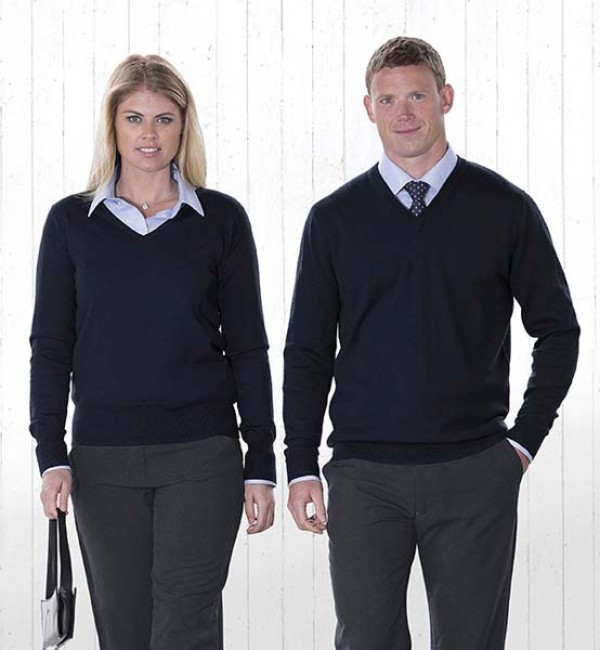 Merino Detailed Vee Pullover - Mens Promotional Products, Corporate Gifts and Branded Apparel