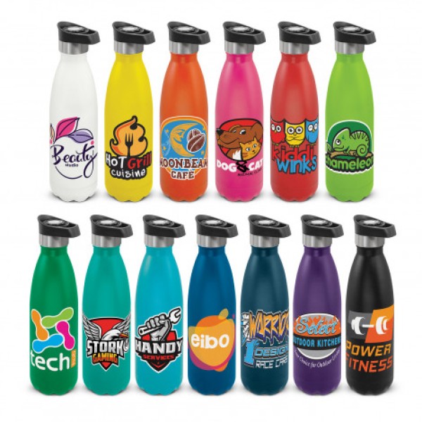 Mirage Powder Coated Vacuum Bottle - Push Button Lid Promotional Products, Corporate Gifts and Branded Apparel