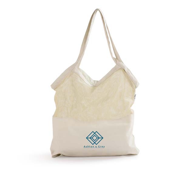 Mixed Mesh/Canvas Tote Bag Promotional Products, Corporate Gifts and Branded Apparel