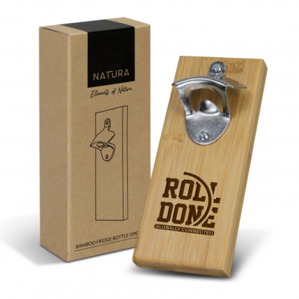 NATURA Bamboo Fridge Bottle Opener Promotional Products, Corporate Gifts and Branded Apparel