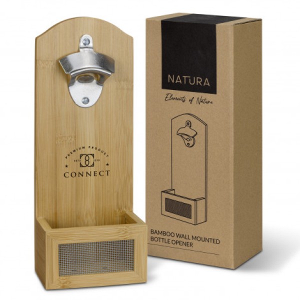 NATURA Bamboo Wall Mounted Bottle Opener Promotional Products, Corporate Gifts and Branded Apparel