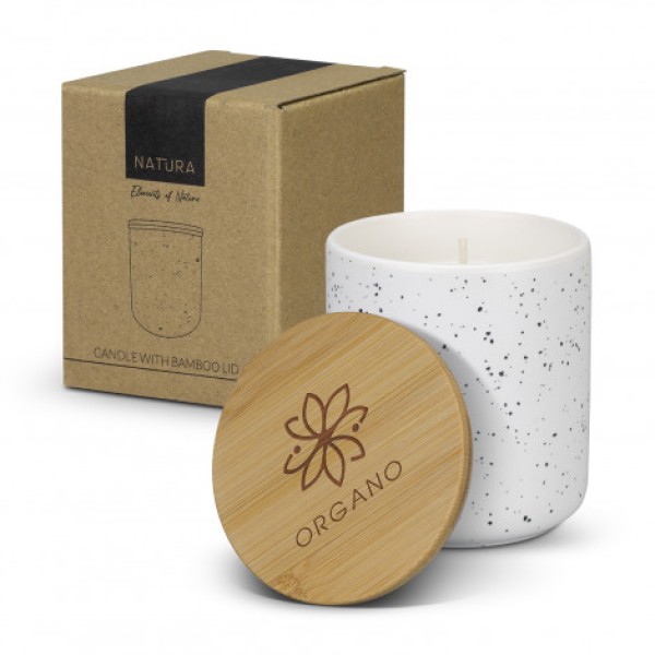 NATURA Candle with Bamboo Lid Promotional Products, Corporate Gifts and Branded Apparel