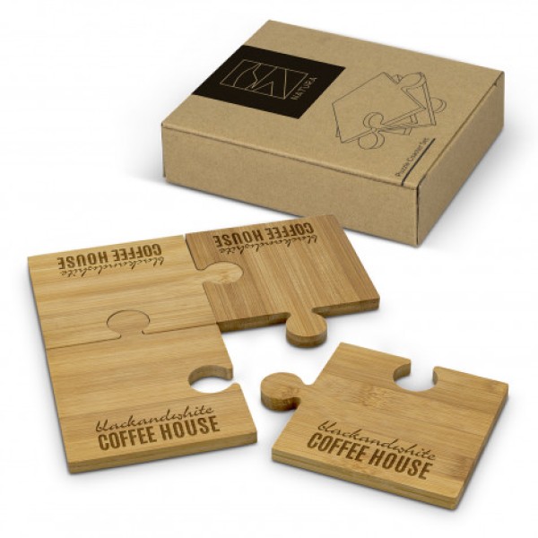 NATURA Puzzle Coaster Set of 4 Promotional Products, Corporate Gifts and Branded Apparel