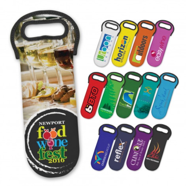 Neoprene Wine Cooler Bag - Full Colour Promotional Products, Corporate Gifts and Branded Apparel