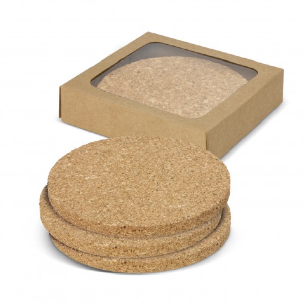 Oakridge Cork Coaster Round Set of 4 Promotional Products, Corporate Gifts and Branded Apparel