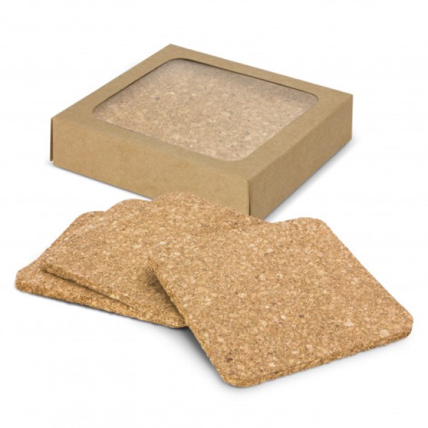 Oakridge Cork Coaster Square Set of 4 Promotional Products, Corporate Gifts and Branded Apparel
