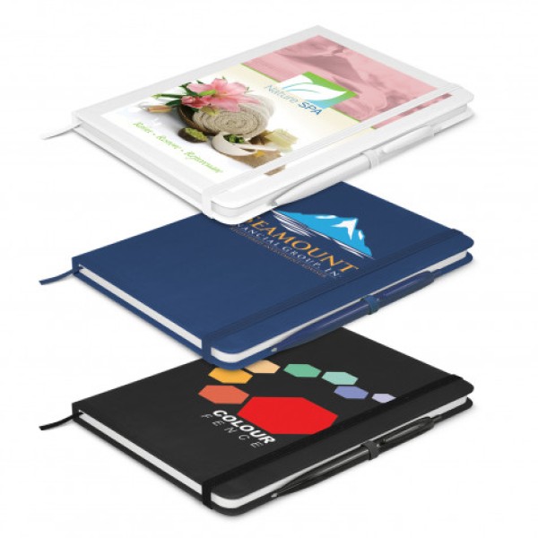 Omega Notebook With Pen Promotional Products, Corporate Gifts and Branded Apparel