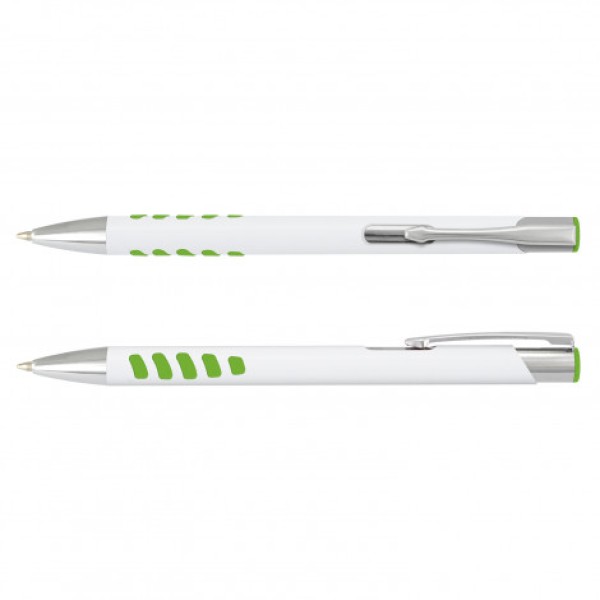 Panama Grip Pen - White Barrel Promotional Products, Corporate Gifts and Branded Apparel