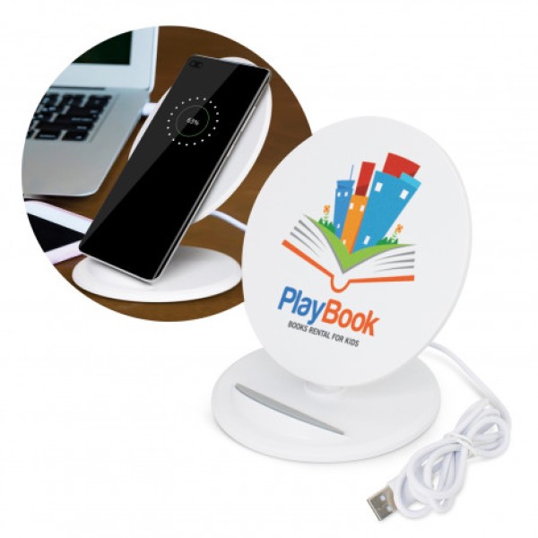 Phaser Wireless Charging Stand - Round Promotional Products, Corporate Gifts and Branded Apparel