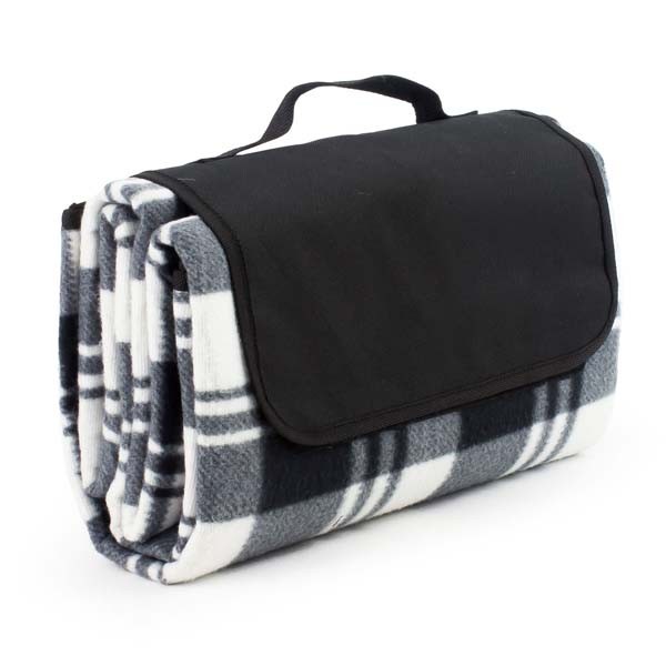 Picnic Tartan Blanket - Black/Grey Promotional Products, Corporate Gifts and Branded Apparel