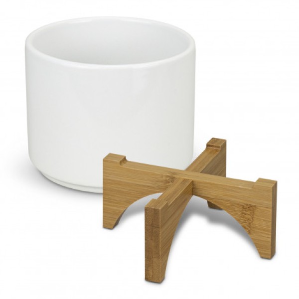 Planter with Bamboo Base Promotional Products, Corporate Gifts and Branded Apparel
