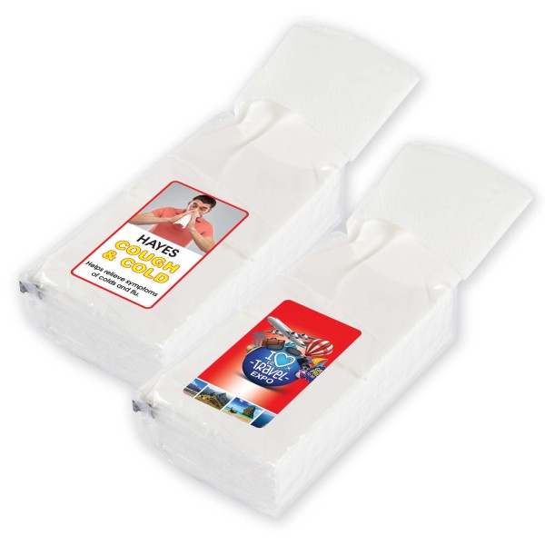 Pocket Tissues - 10 Pack Promotional Products, Corporate Gifts and Branded Apparel