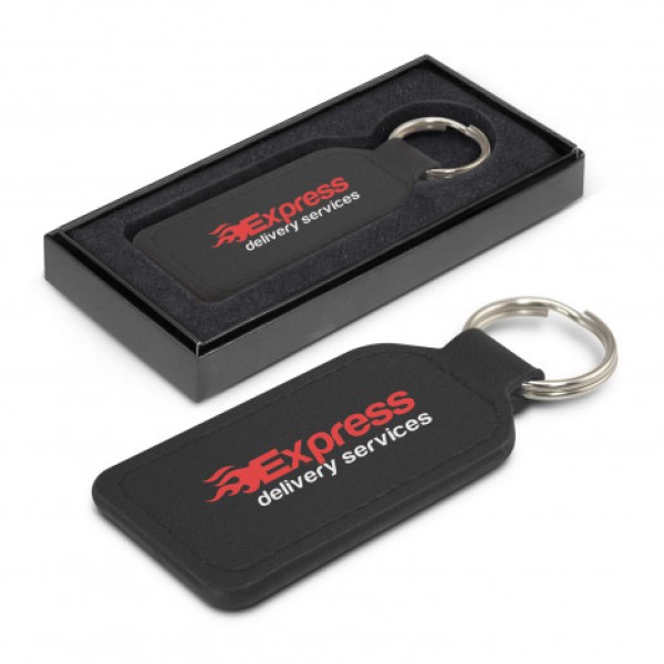 Prince Leather Key Ring  - Rectangle Promotional Products, Corporate Gifts and Branded Apparel