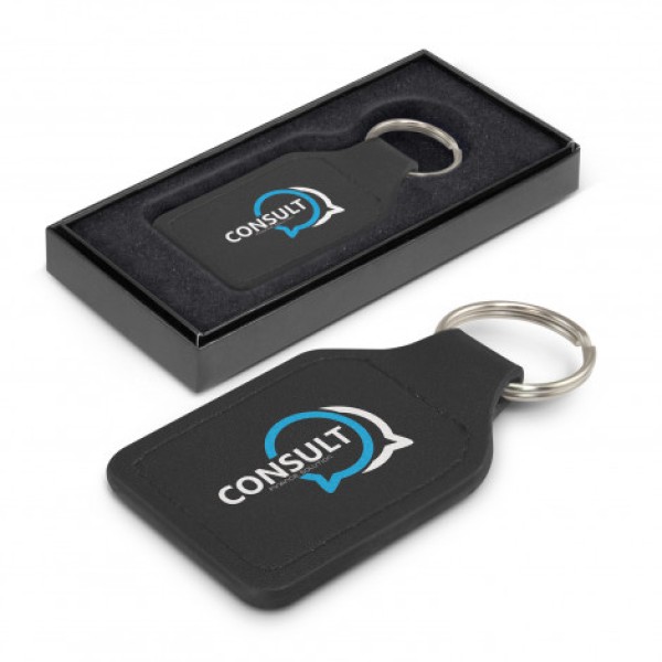 Prince Leather Key Ring - Square Promotional Products, Corporate Gifts and Branded Apparel