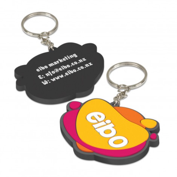 PVC Key Ring Small - One Side Moulded Promotional Products, Corporate Gifts and Branded Apparel