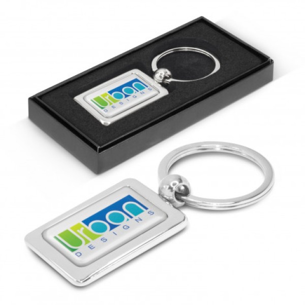 Rectangular Metal Key Ring Promotional Products, Corporate Gifts and Branded Apparel