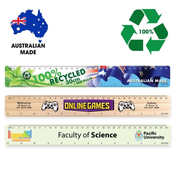 Recycled Eco 30cm Ruler Promotional Products, Corporate Gifts and Branded Apparel