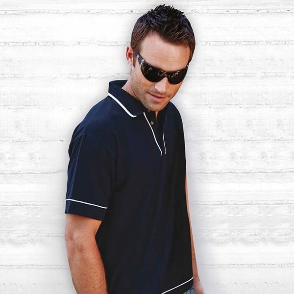 Retro Waffle Polo - Mens Promotional Products, Corporate Gifts and Branded Apparel