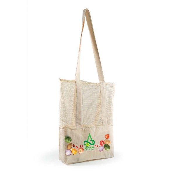 Scoot Calico / Mesh Tote Bag Promotional Products, Corporate Gifts and Branded Apparel