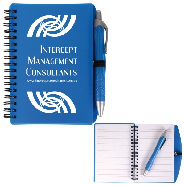 Scribe Spiral Notebook with Pen Promotional Products, Corporate Gifts and Branded Apparel
