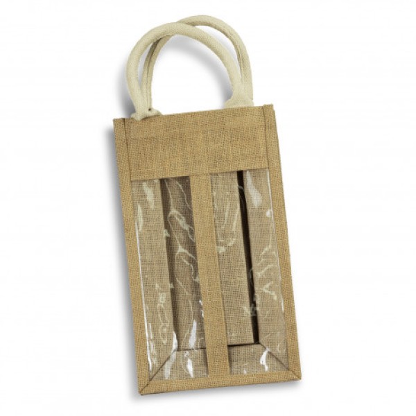 Serena Jute Double Wine Carrier Promotional Products, Corporate Gifts and Branded Apparel