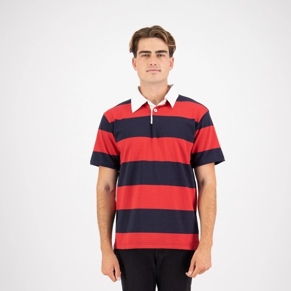 Short-Sleeved Striped Rugby Jersey Promotional Products, Corporate Gifts and Branded Apparel