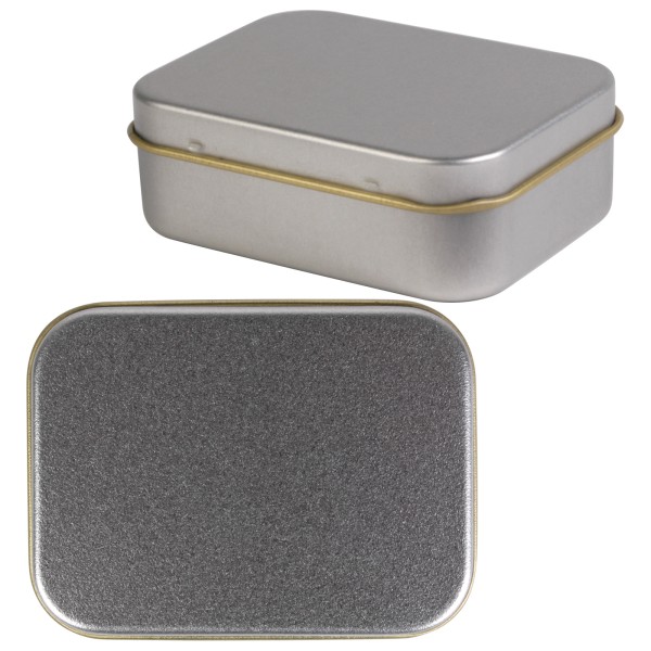 Silver Rectangular Tin Promotional Products, Corporate Gifts and Branded Apparel