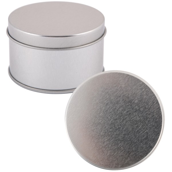 Silver Round Tin Promotional Products, Corporate Gifts and Branded Apparel