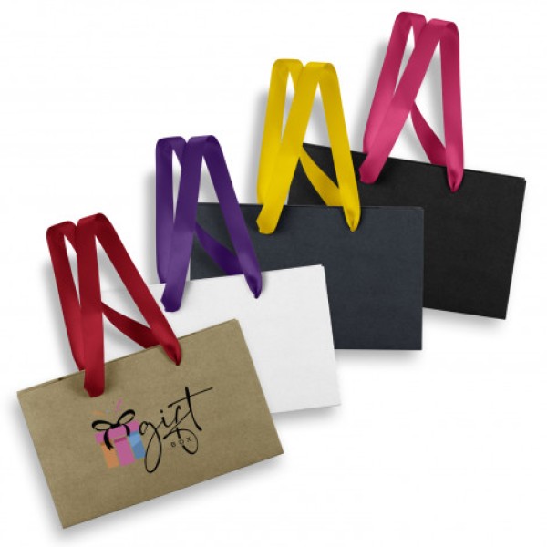 Small Ribbon Handle Paper Bag Promotional Products, Corporate Gifts and Branded Apparel