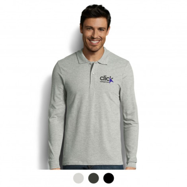 SOLS Perfect Men's Long Sleeve Polo Promotional Products, Corporate Gifts and Branded Apparel