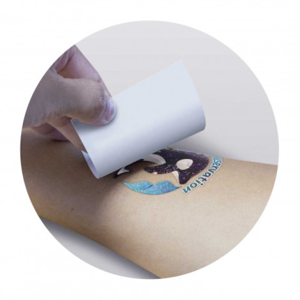 Temporary Tattoo Glitter - 51mm x 51mm Promotional Products, Corporate Gifts and Branded Apparel