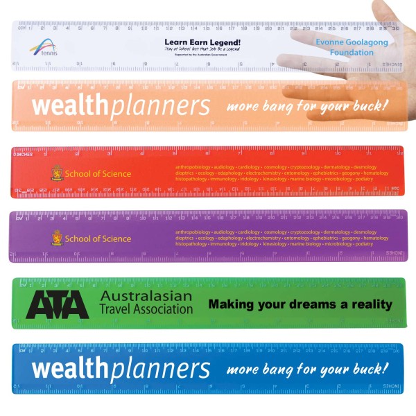Transparent 30cm Ruler Promotional Products, Corporate Gifts and Branded Apparel