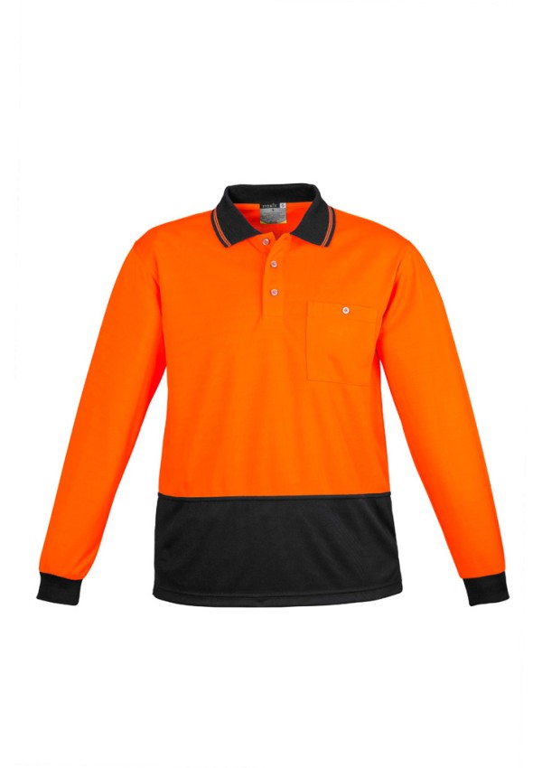 Unisex Hi Vis Basic Long Sleeve Polo Promotional Products, Corporate Gifts and Branded Apparel