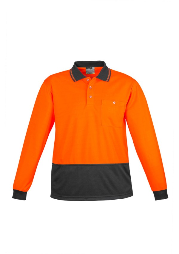 Unisex Hi Vis Basic Long Sleeve Polo Promotional Products, Corporate Gifts and Branded Apparel