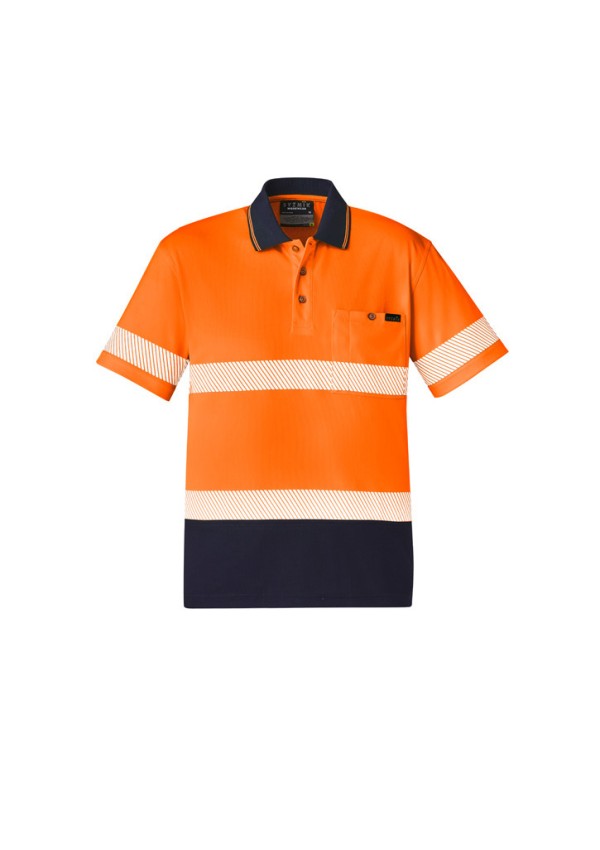 Unisex Hi Vis Segmented Tape Short Sleeve Polo Promotional Products, Corporate Gifts and Branded Apparel