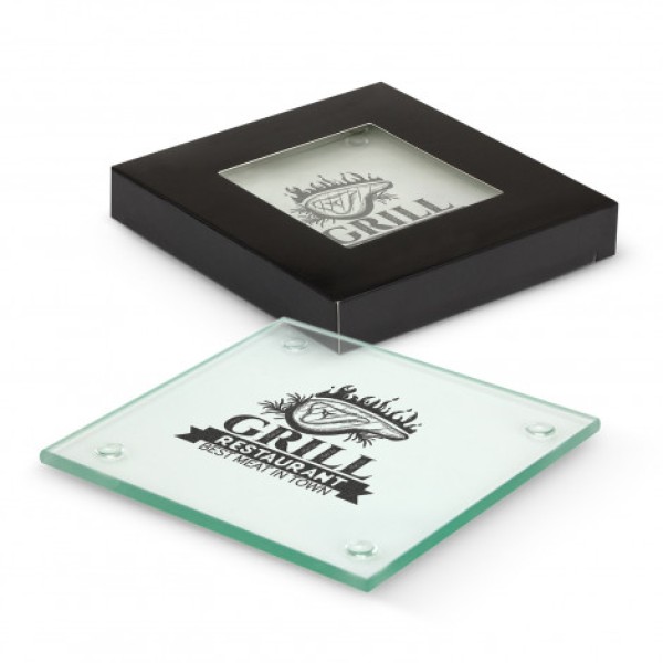 Venice Glass Coaster Set of 2 - Square Promotional Products, Corporate Gifts and Branded Apparel