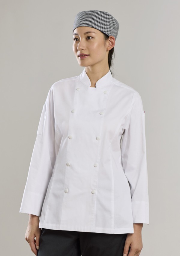 Womens Gusto Long Sleeve Chef Jacket Promotional Products, Corporate Gifts and Branded Apparel