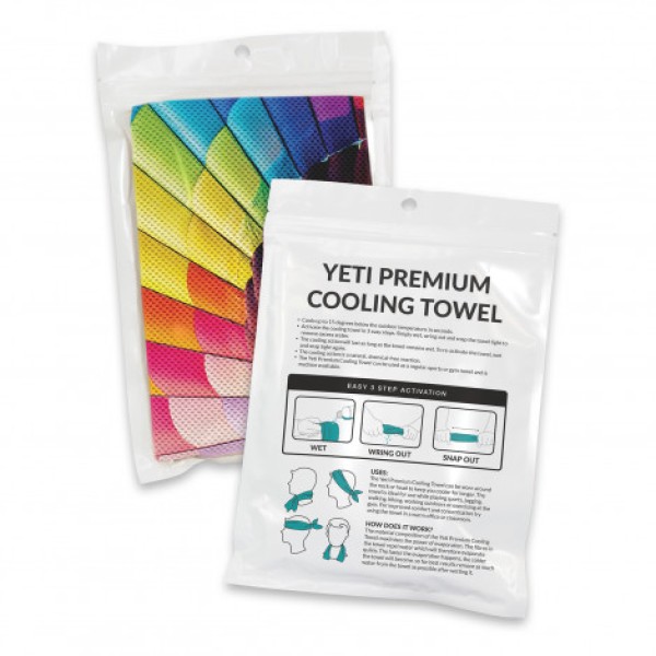 Yeti Premium Cooling Towel - Full Colour - Pouch Promotional Products, Corporate Gifts and Branded Apparel