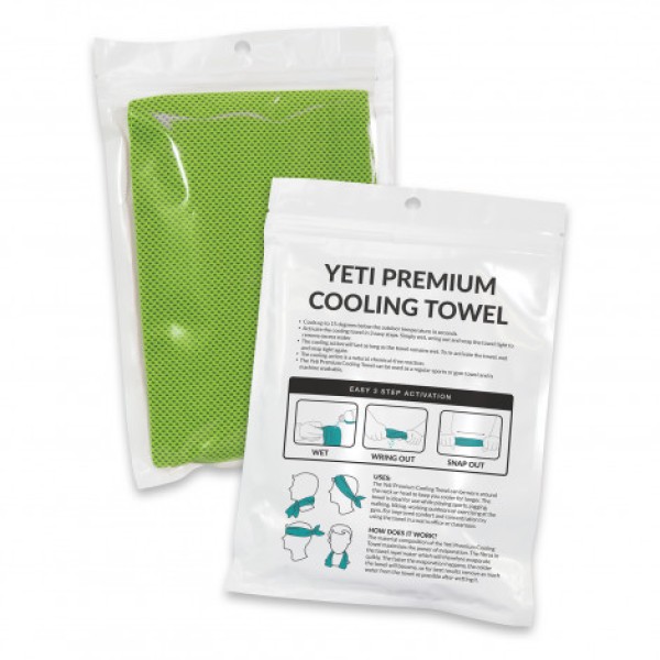 Yeti Premium Cooling Towel - Pouch Promotional Products, Corporate Gifts and Branded Apparel