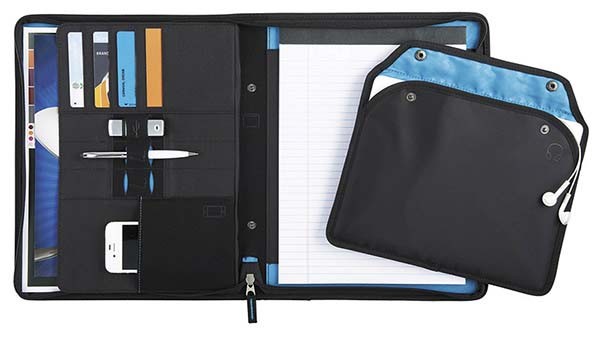 Zoom 2-In-1 Tech Sleeve Zip Padfolio Promotional Products, Corporate Gifts and Branded Apparel